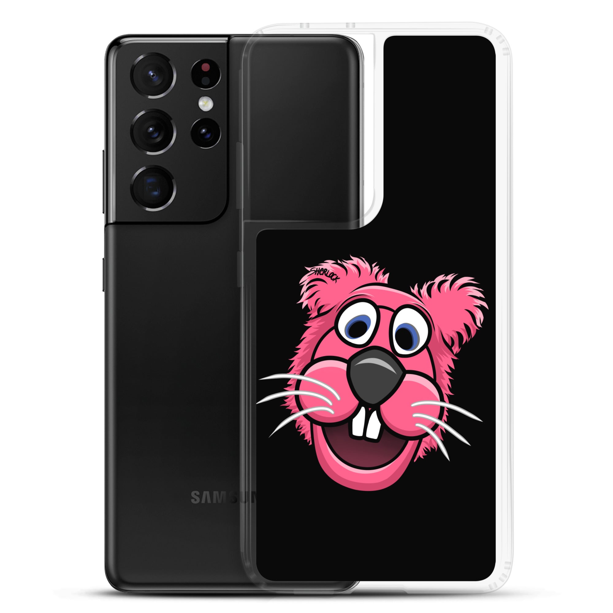 Sherlock The Squirrel Samsung Phone Cover, Black