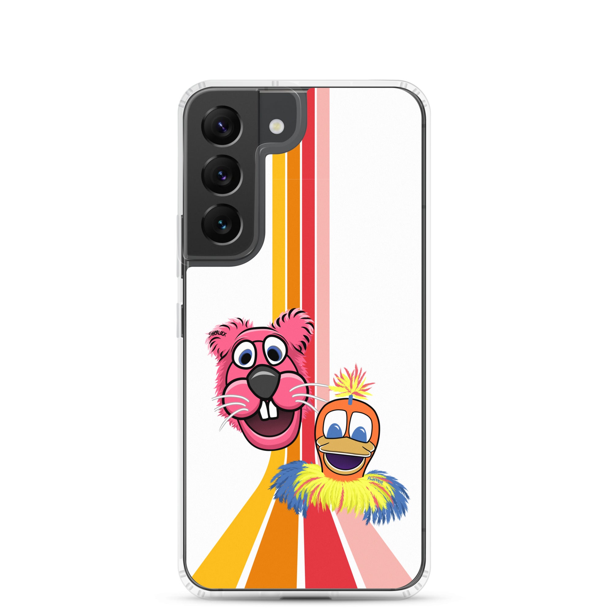 Sherlock & Flapper Samsung Phone Cover, White