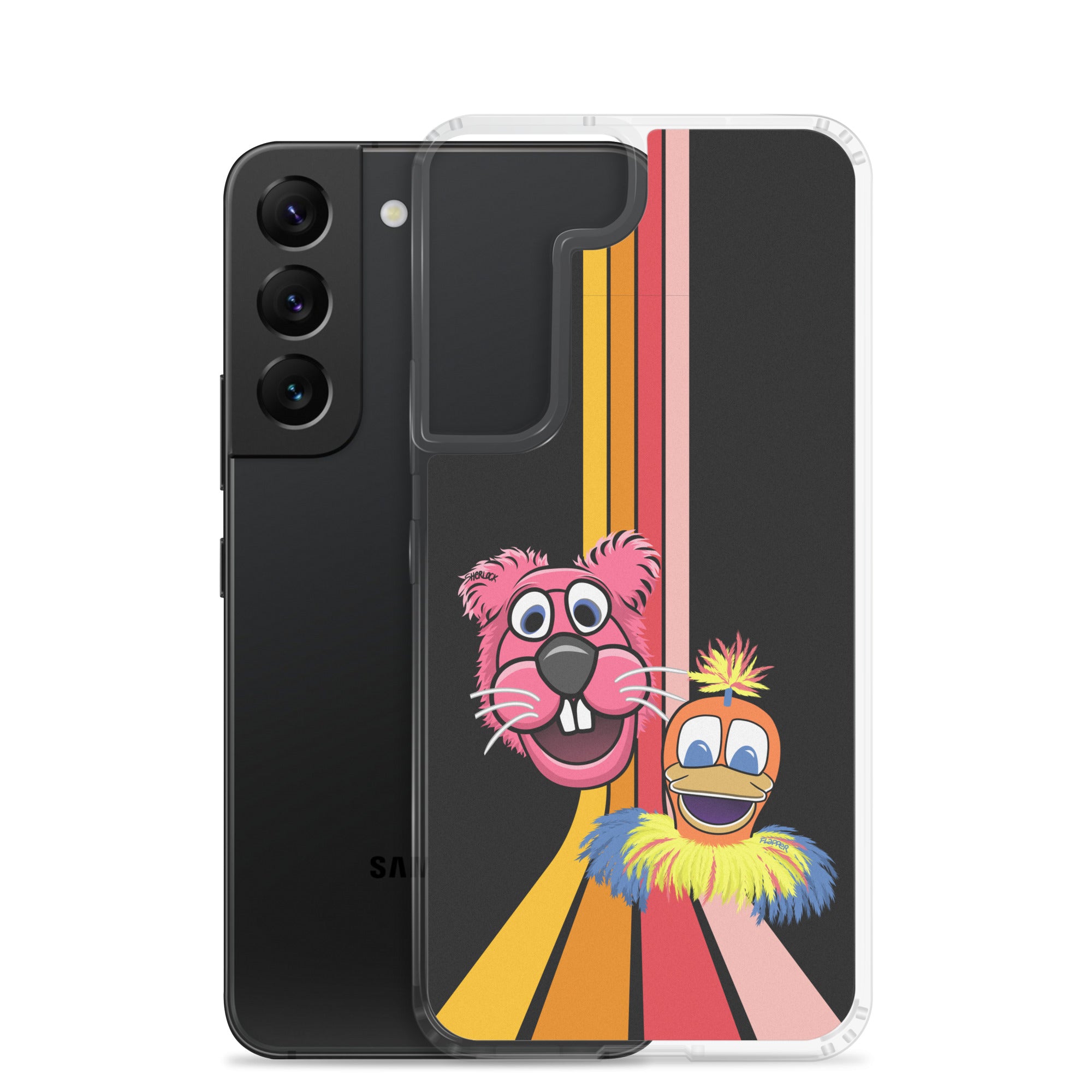 Sherlock & Flapper Samsung Phone Cover, Black