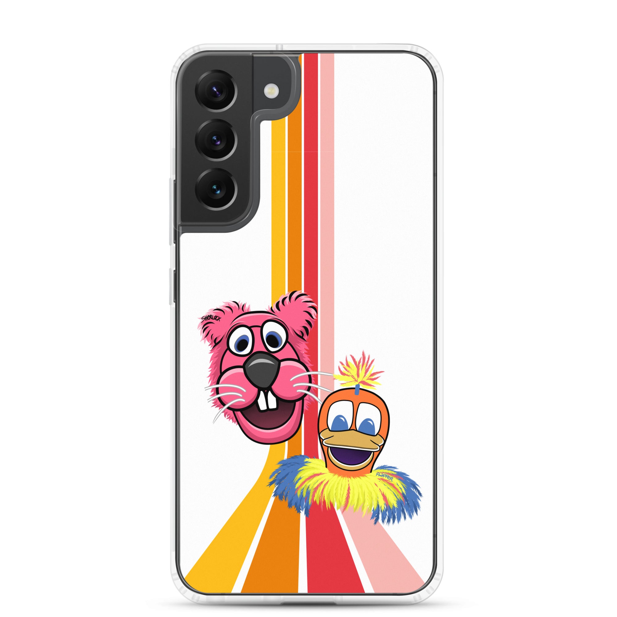 Sherlock & Flapper Samsung Phone Cover, White