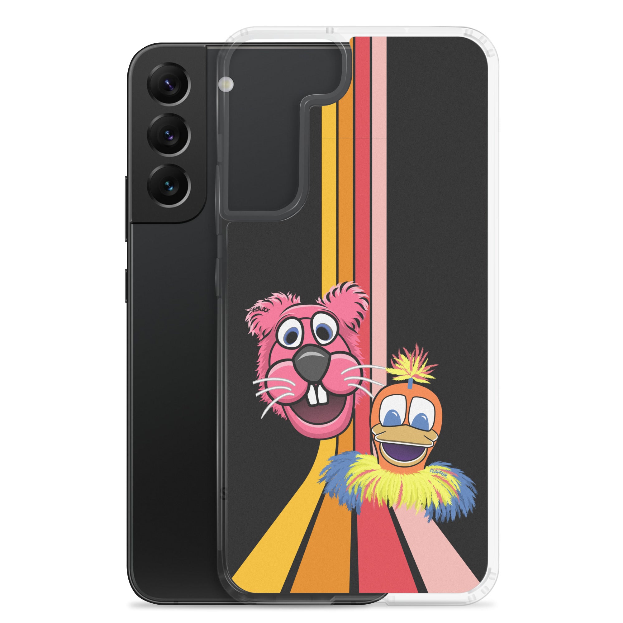 Sherlock & Flapper Samsung Phone Cover, Black