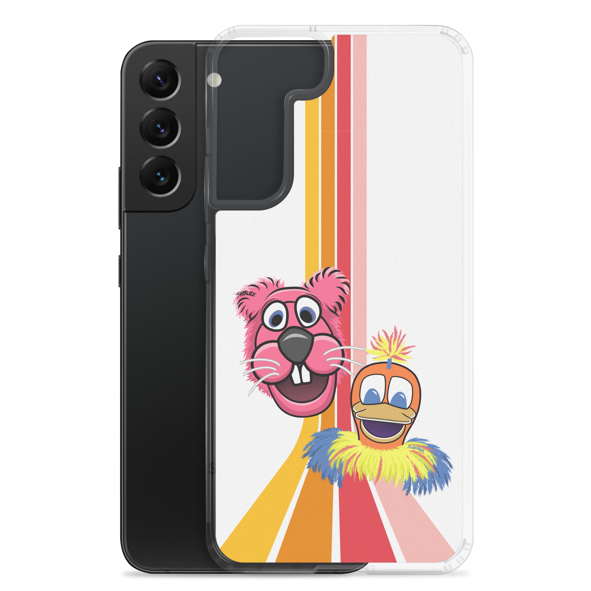 Sherlock & Flapper Samsung Phone Cover, White