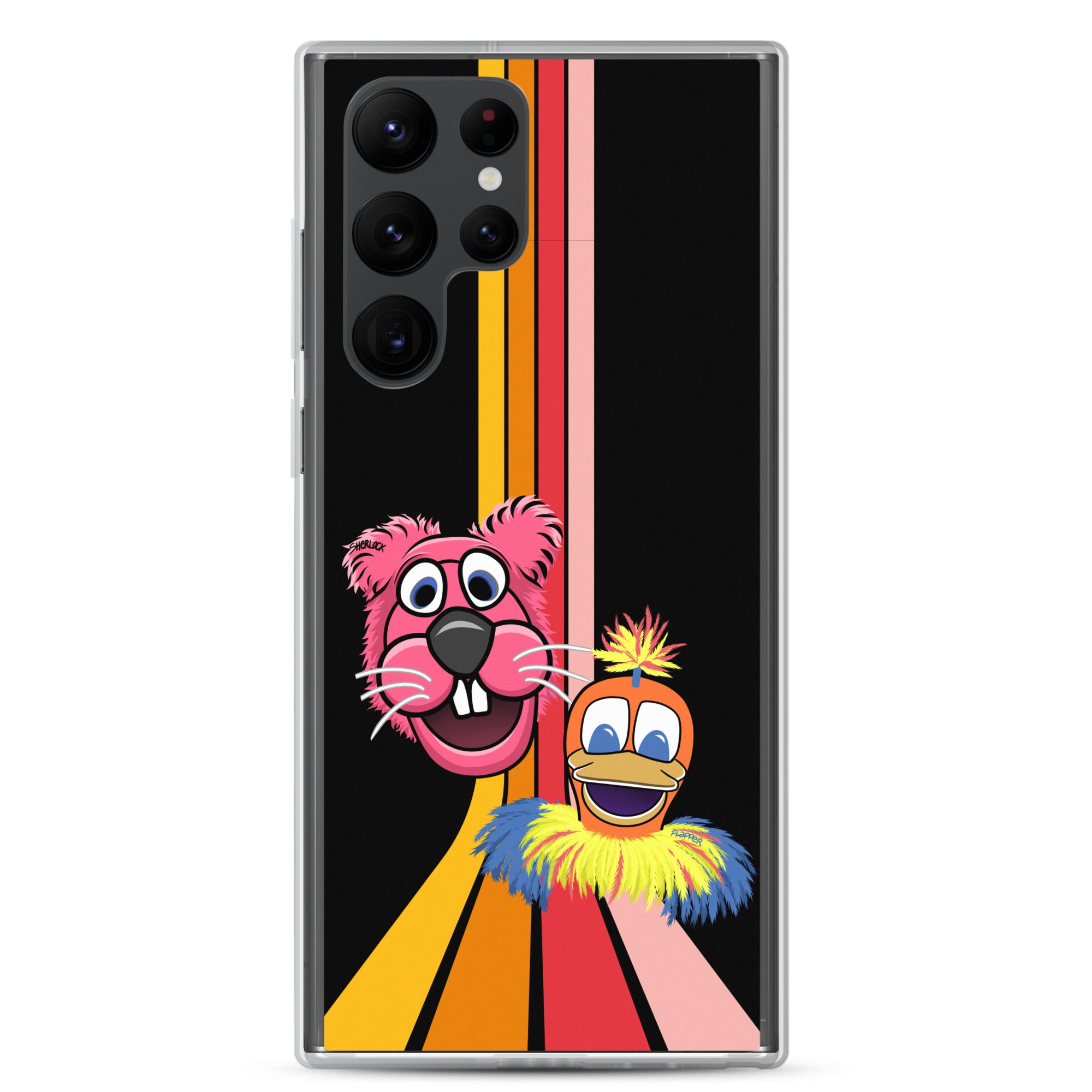 Sherlock & Flapper Samsung Phone Cover, Black