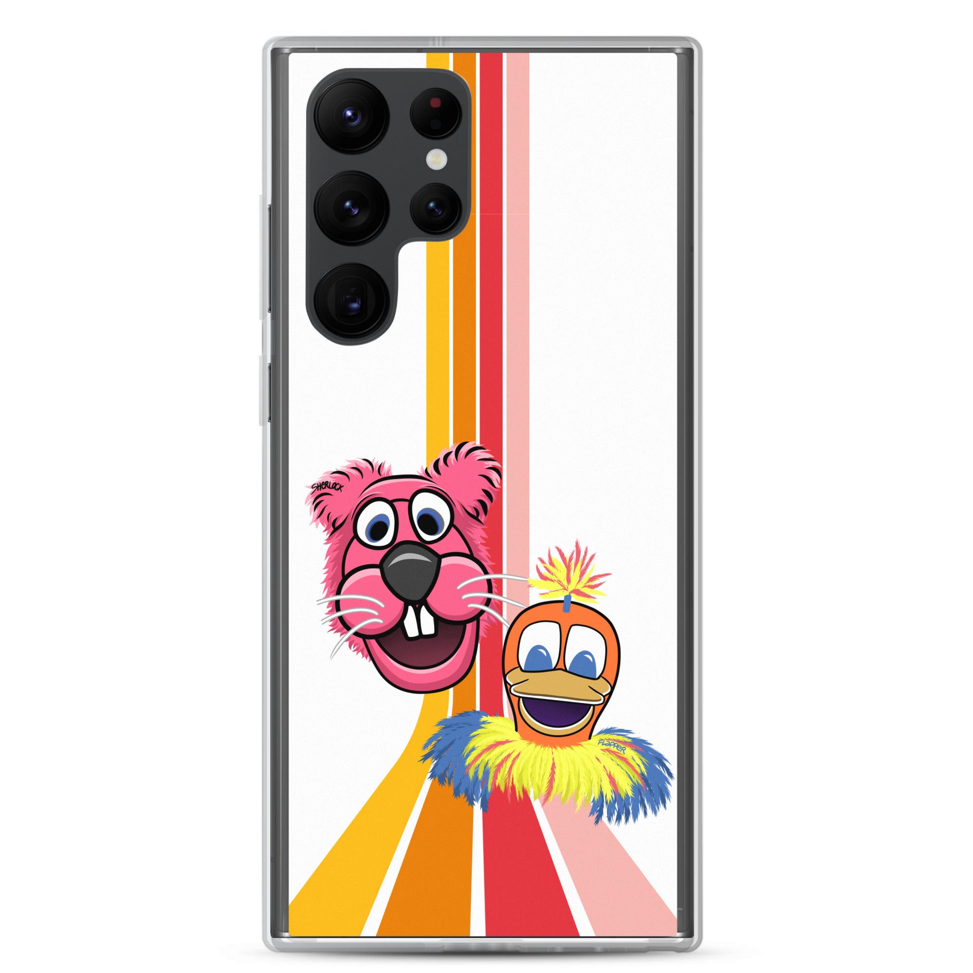 Sherlock & Flapper Samsung Phone Cover, White