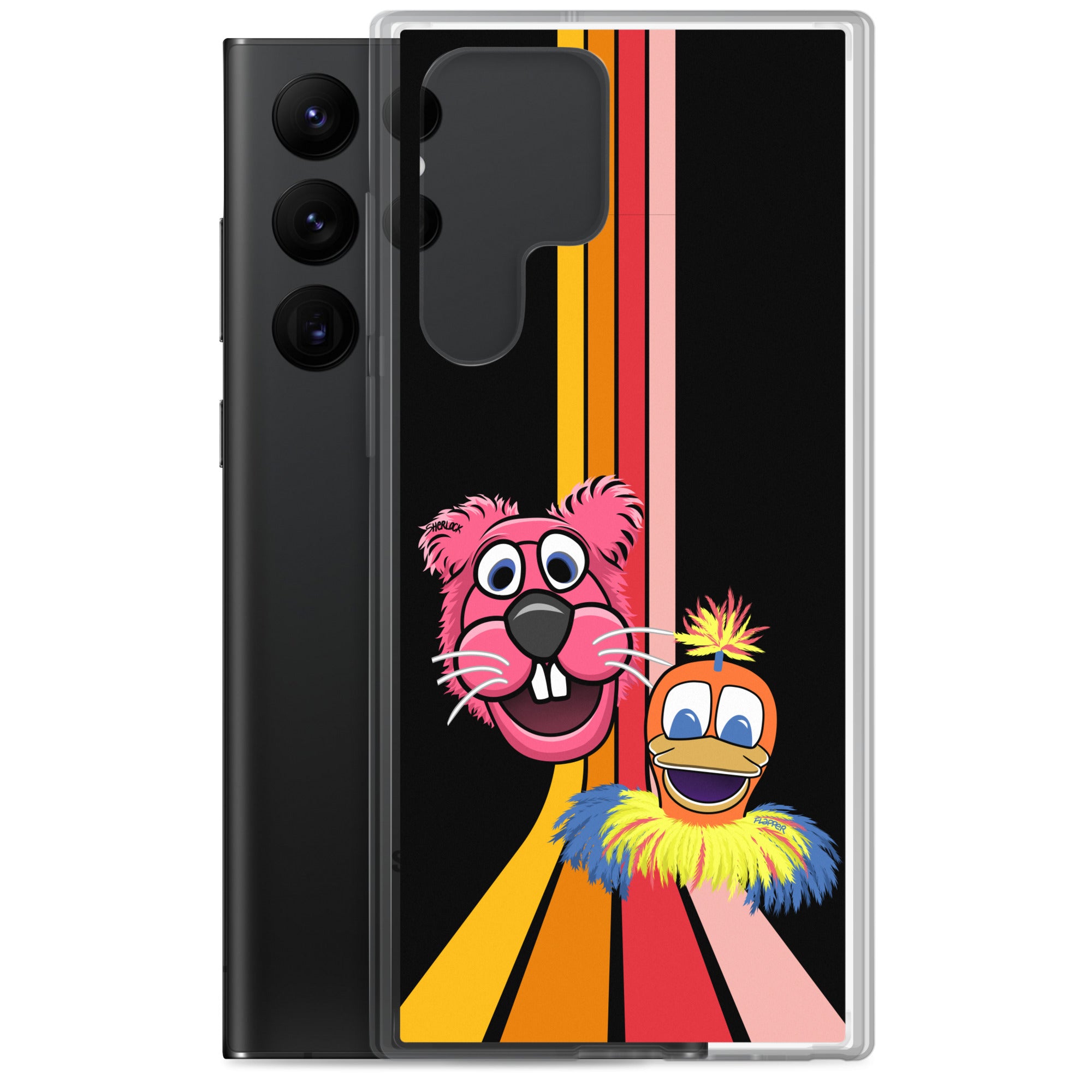 Sherlock & Flapper Samsung Phone Cover, Black