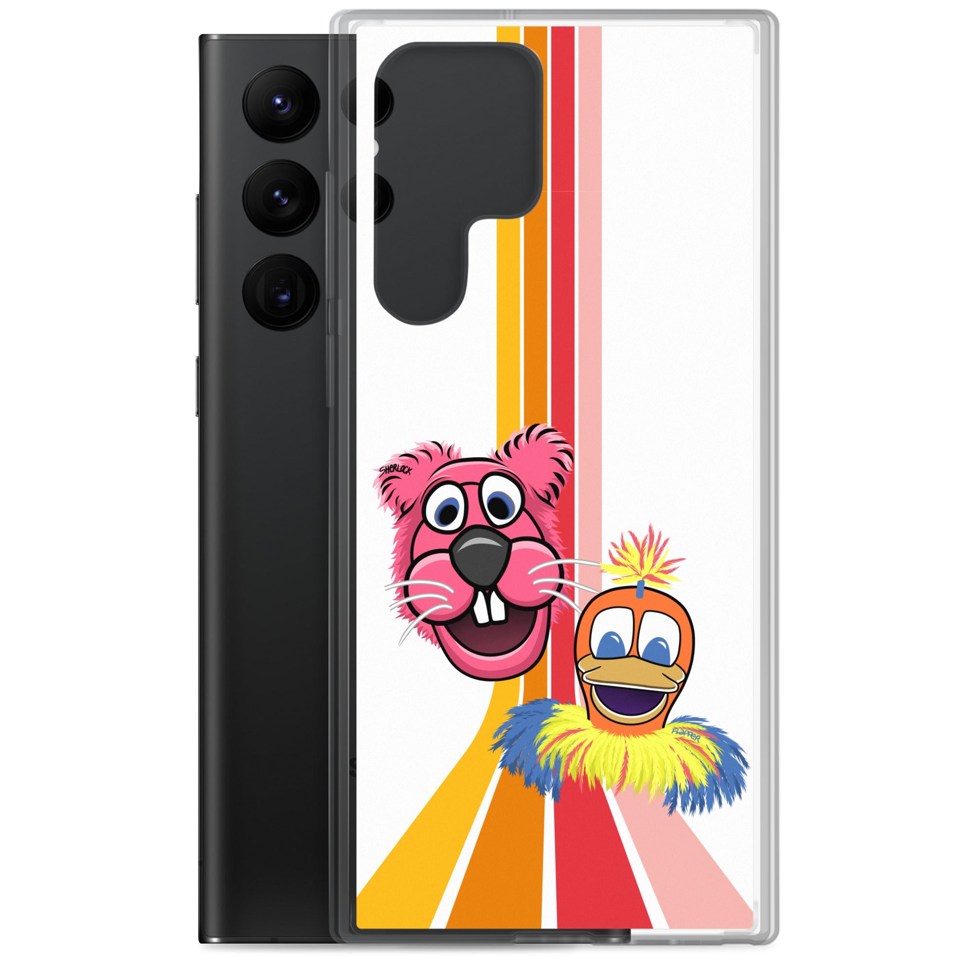 Sherlock & Flapper Samsung Phone Cover, White