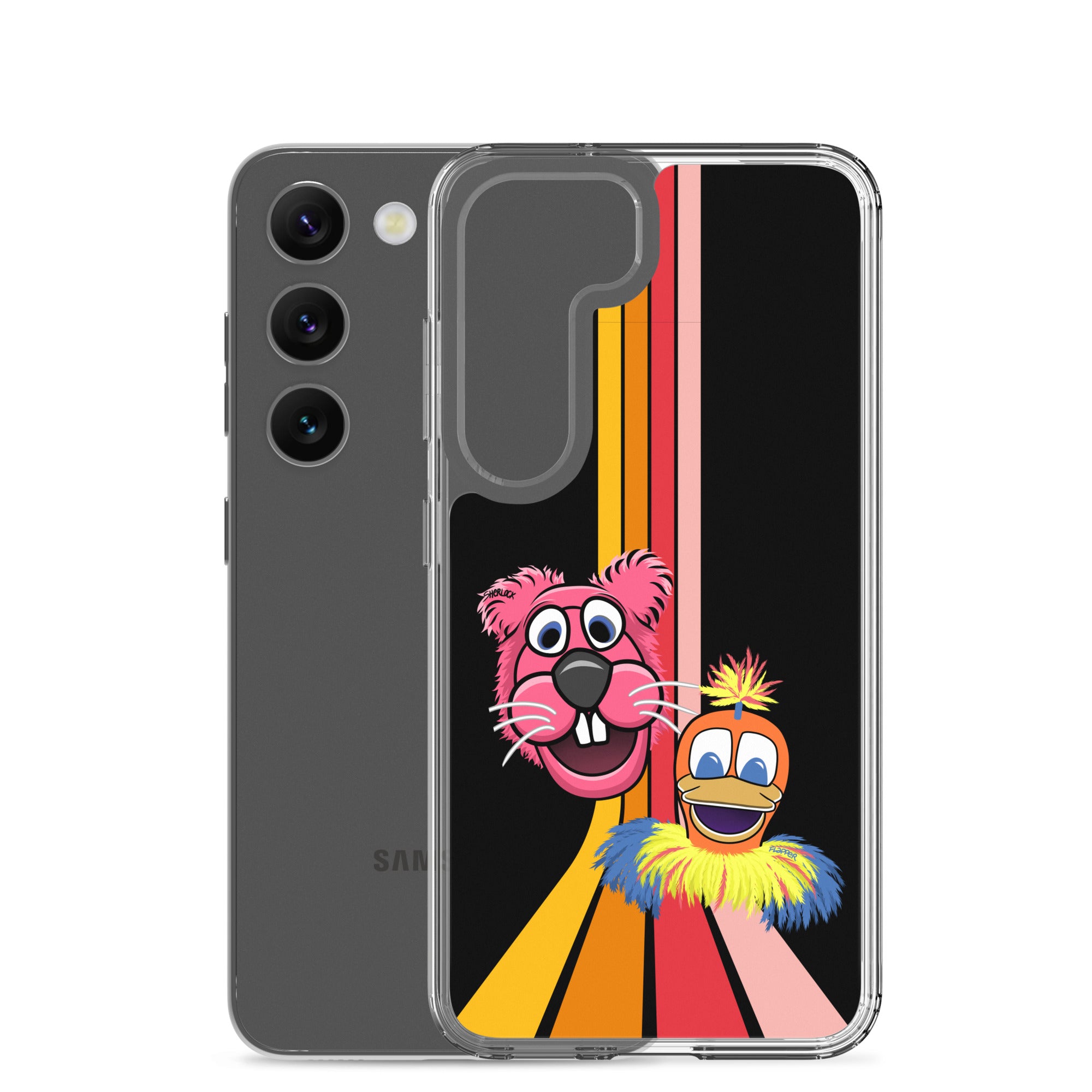 Sherlock & Flapper Samsung Phone Cover, Black