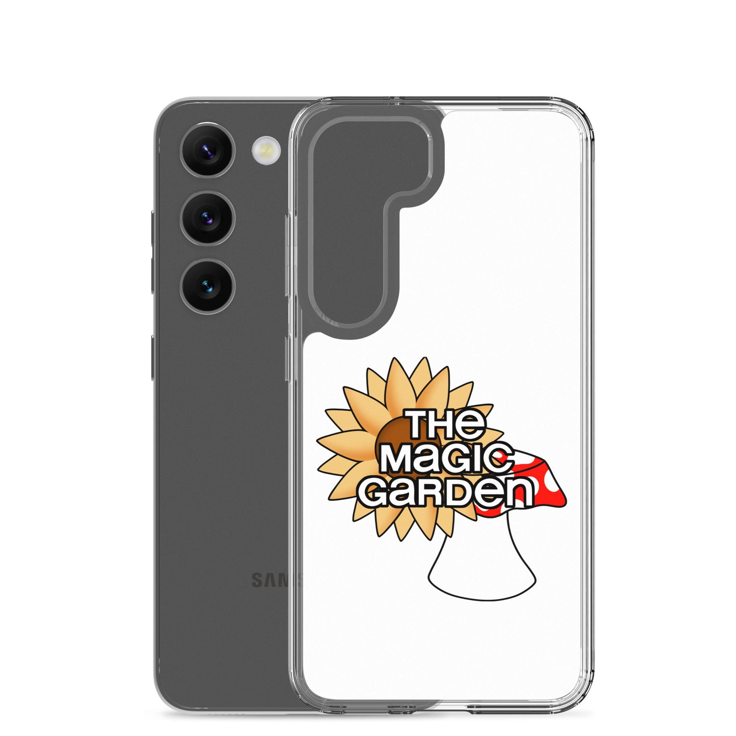 TMG Sunflower & Mushroom Samsung Cover, White