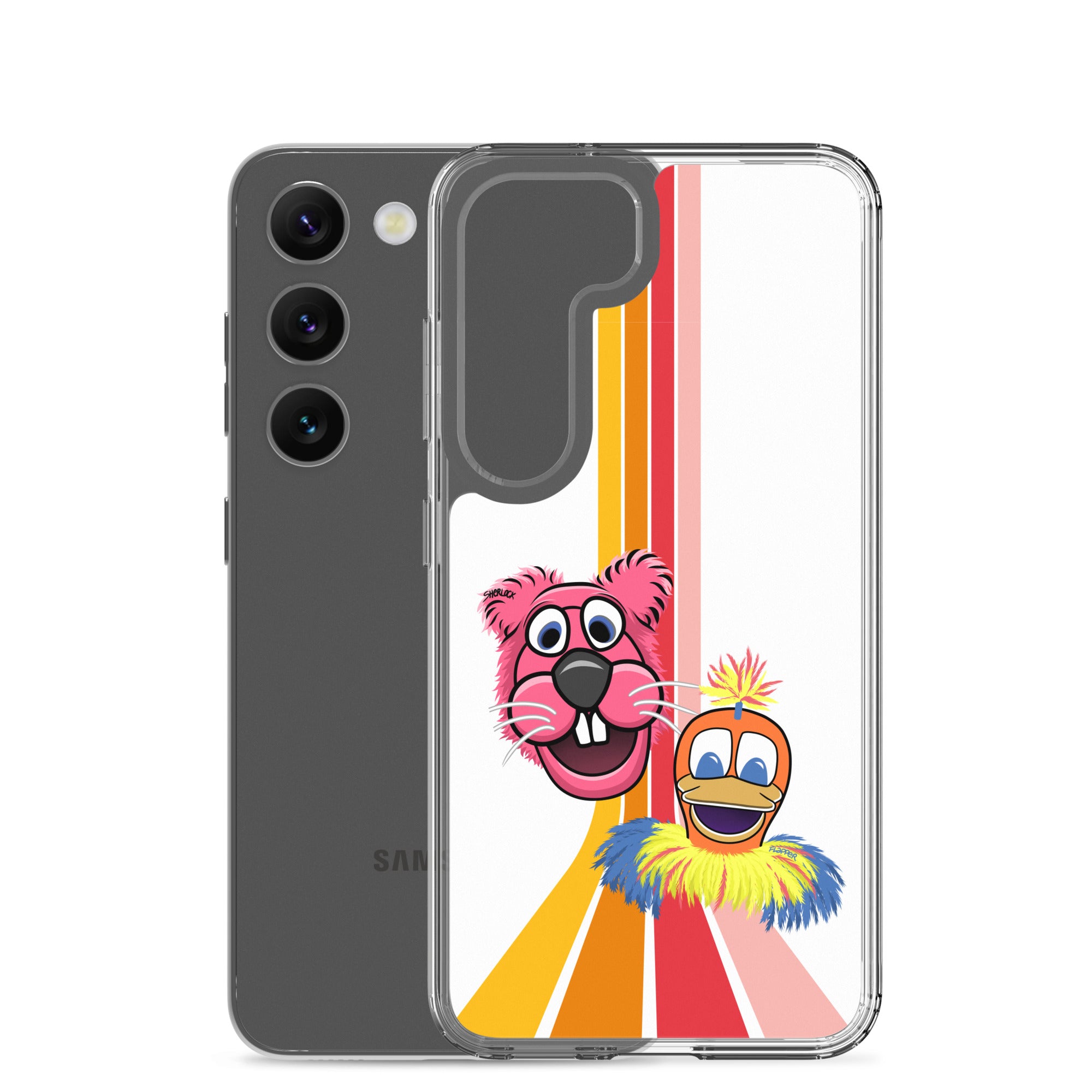 Sherlock & Flapper Samsung Phone Cover, White