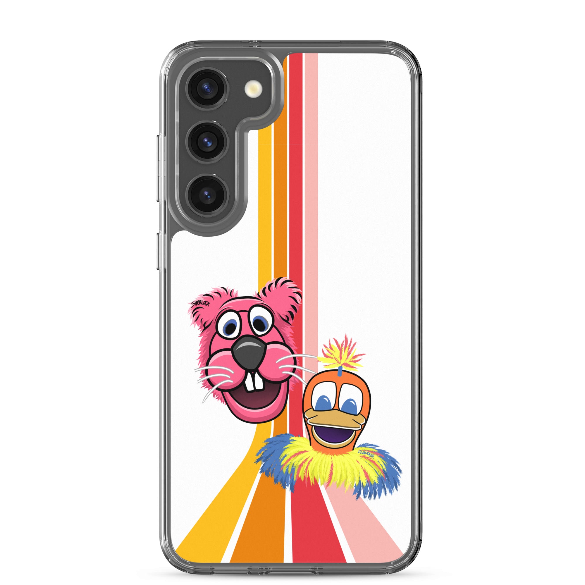 Sherlock & Flapper Samsung Phone Cover, White