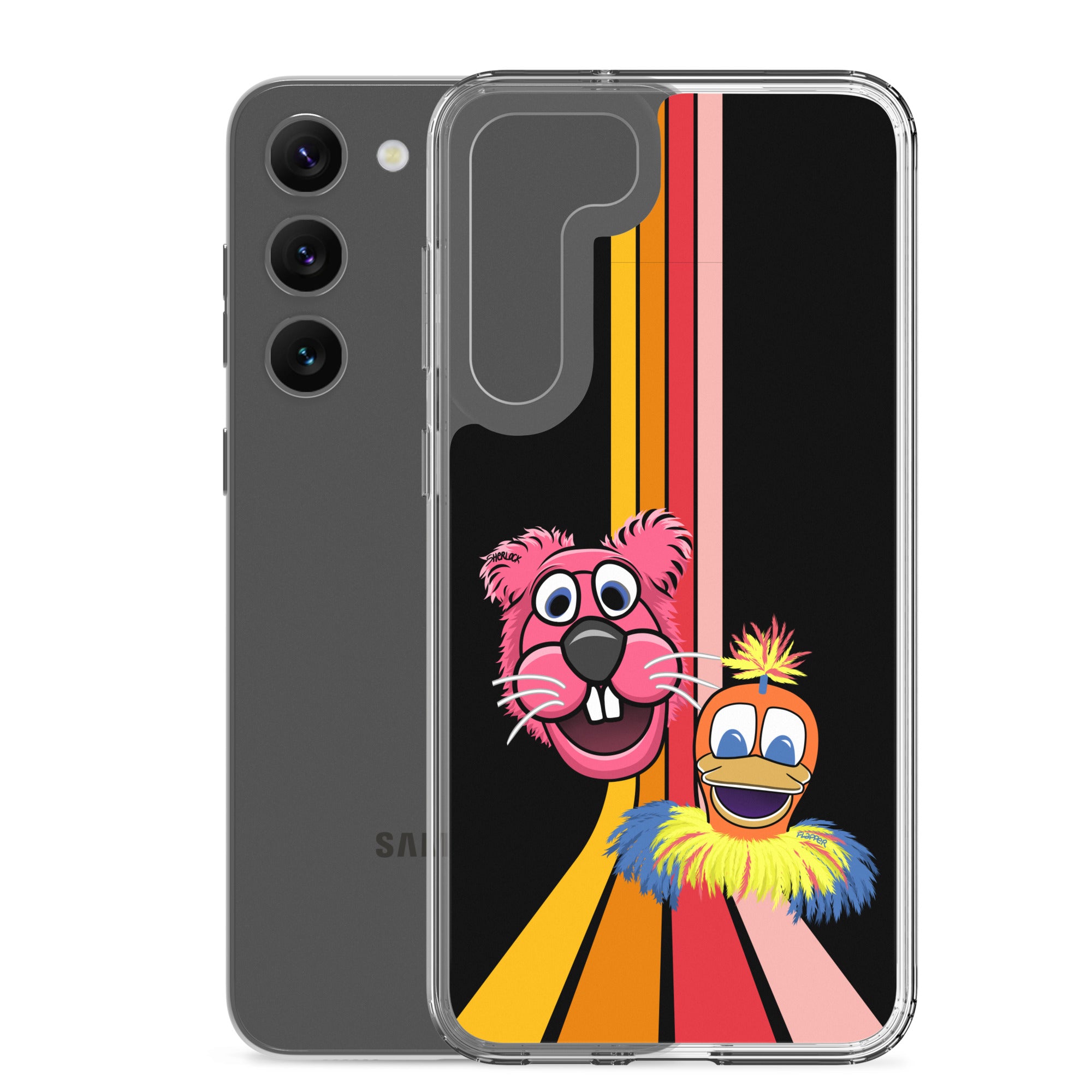 Sherlock & Flapper Samsung Phone Cover, Black