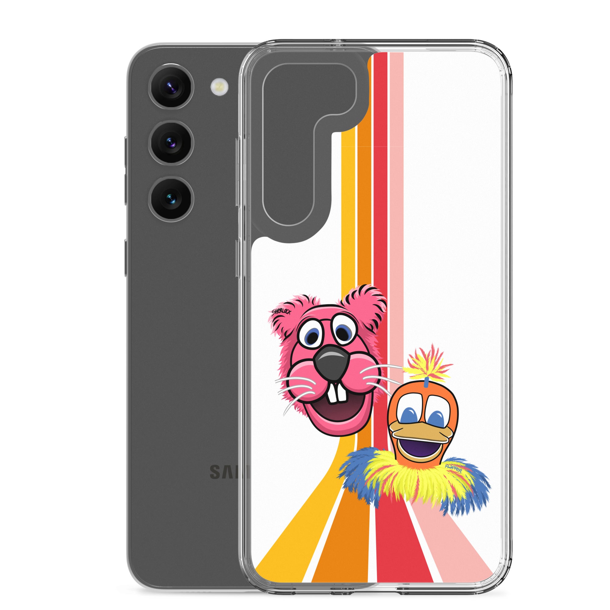 Sherlock & Flapper Samsung Phone Cover, White