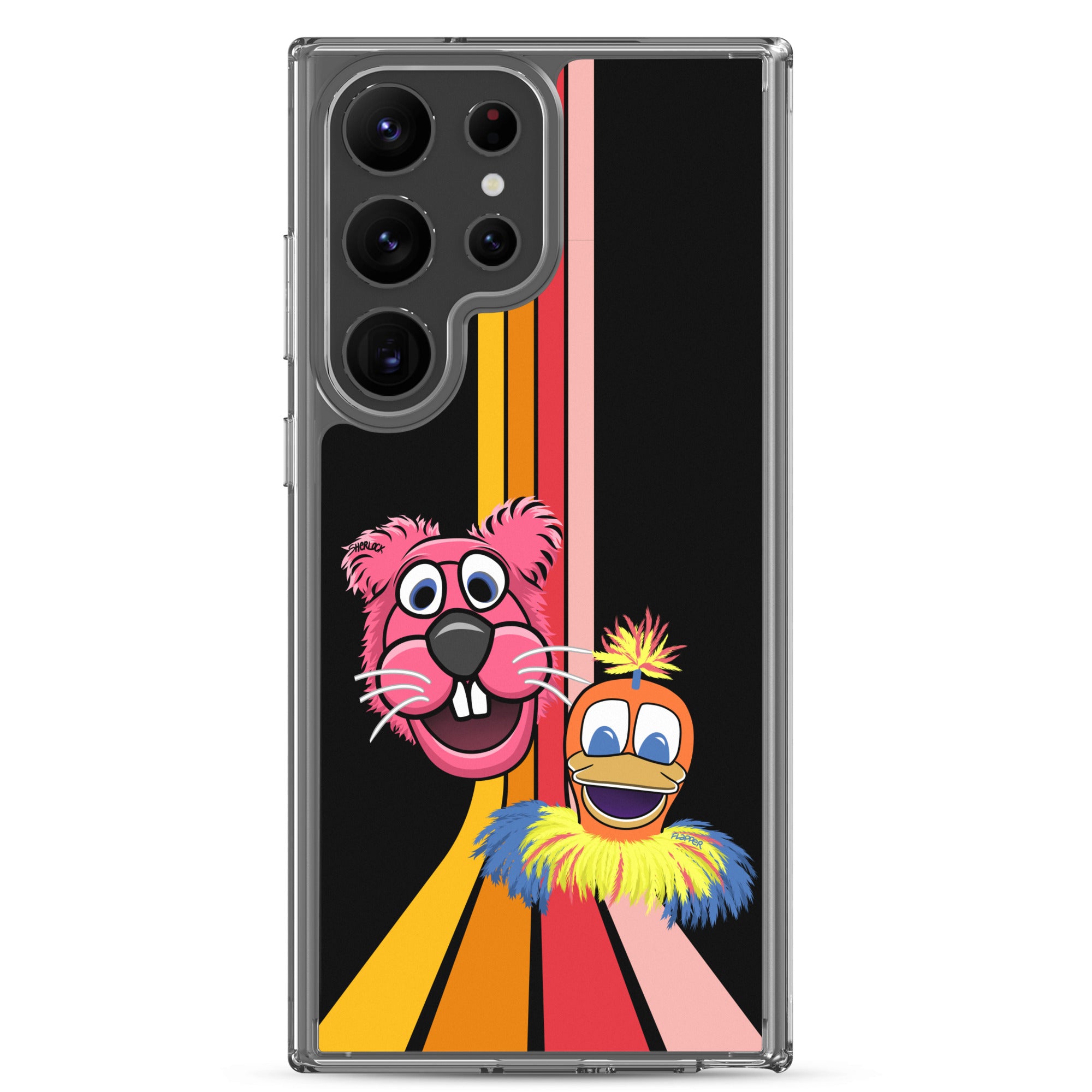 Sherlock & Flapper Samsung Phone Cover, Black