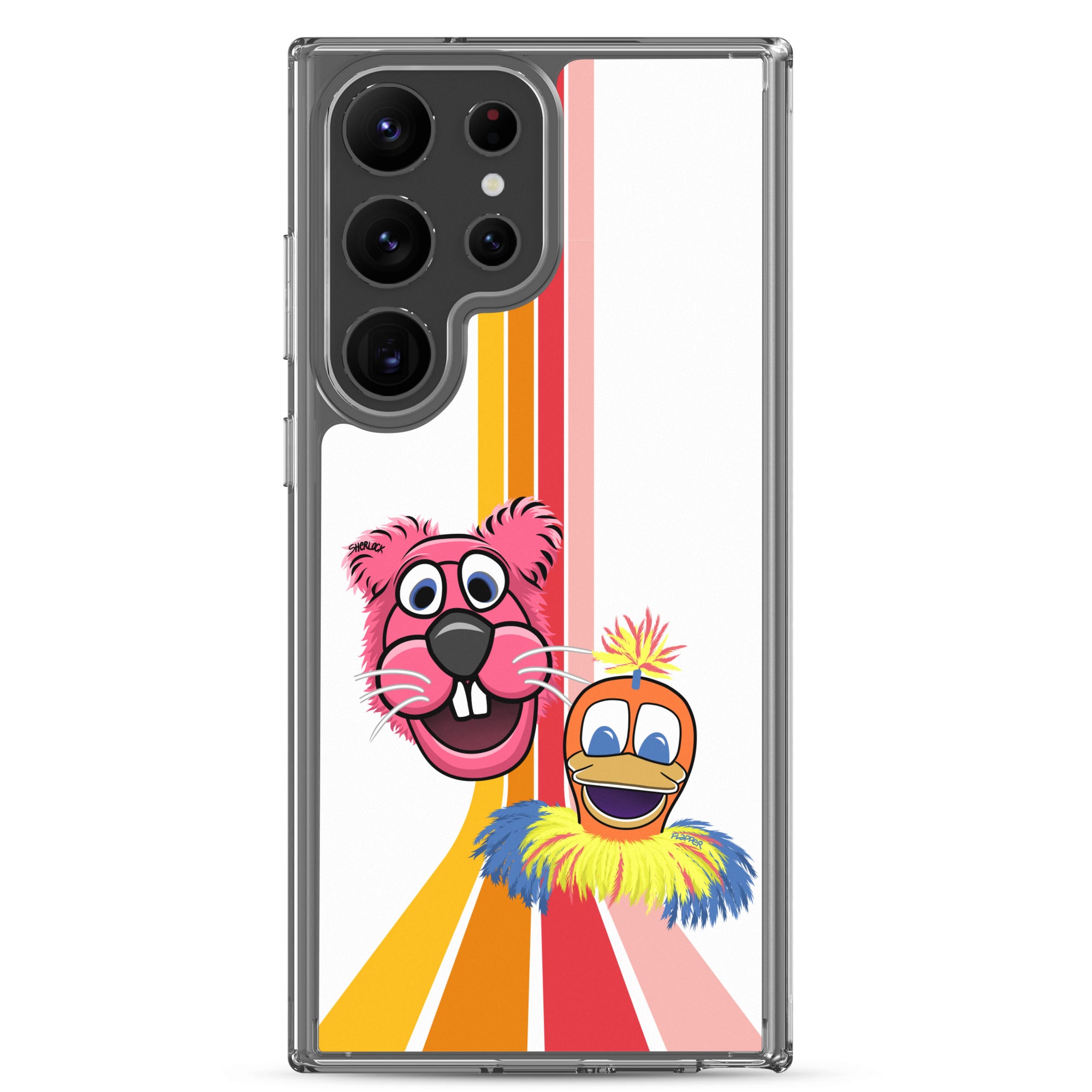 Sherlock & Flapper Samsung Phone Cover, White