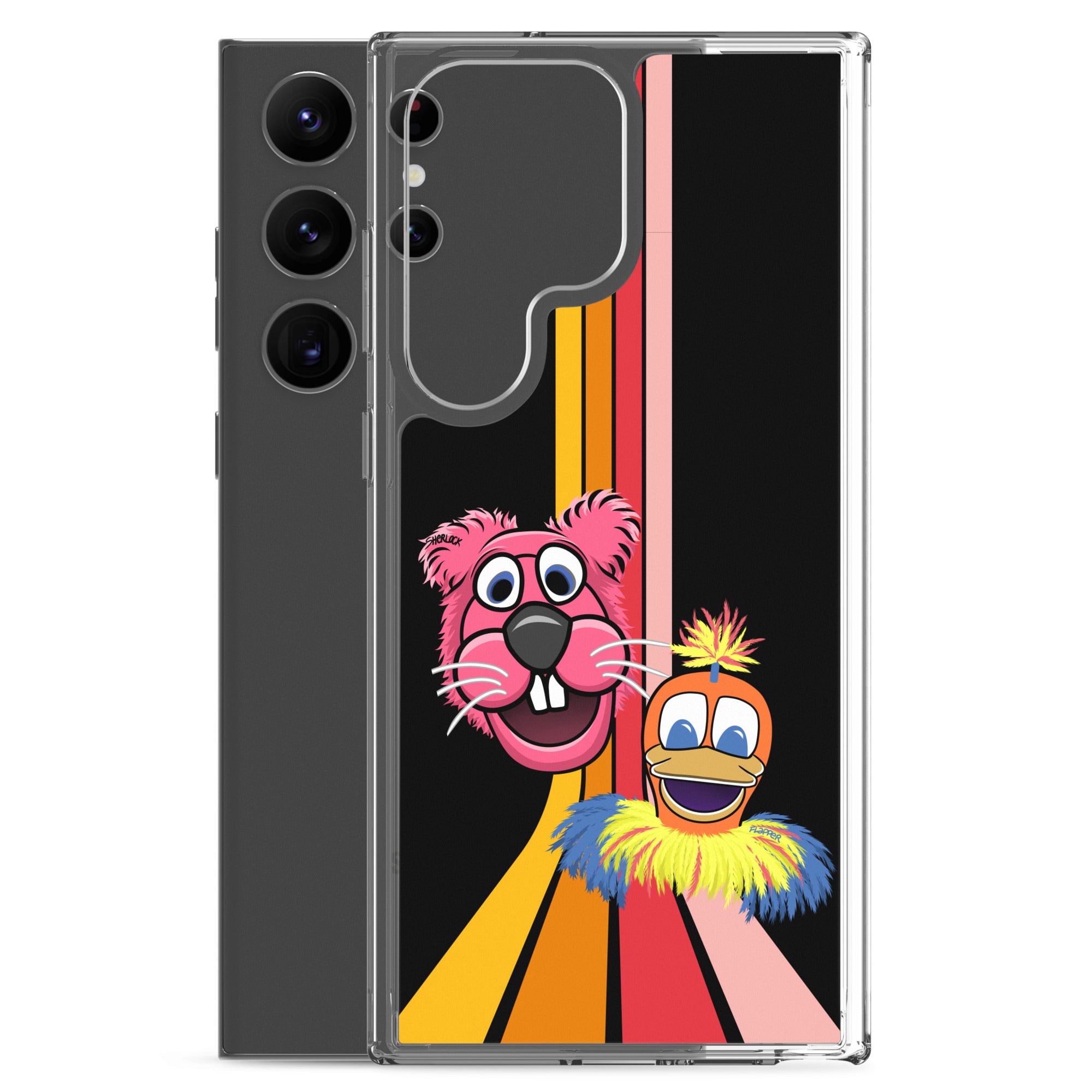 Sherlock & Flapper Samsung Phone Cover, Black