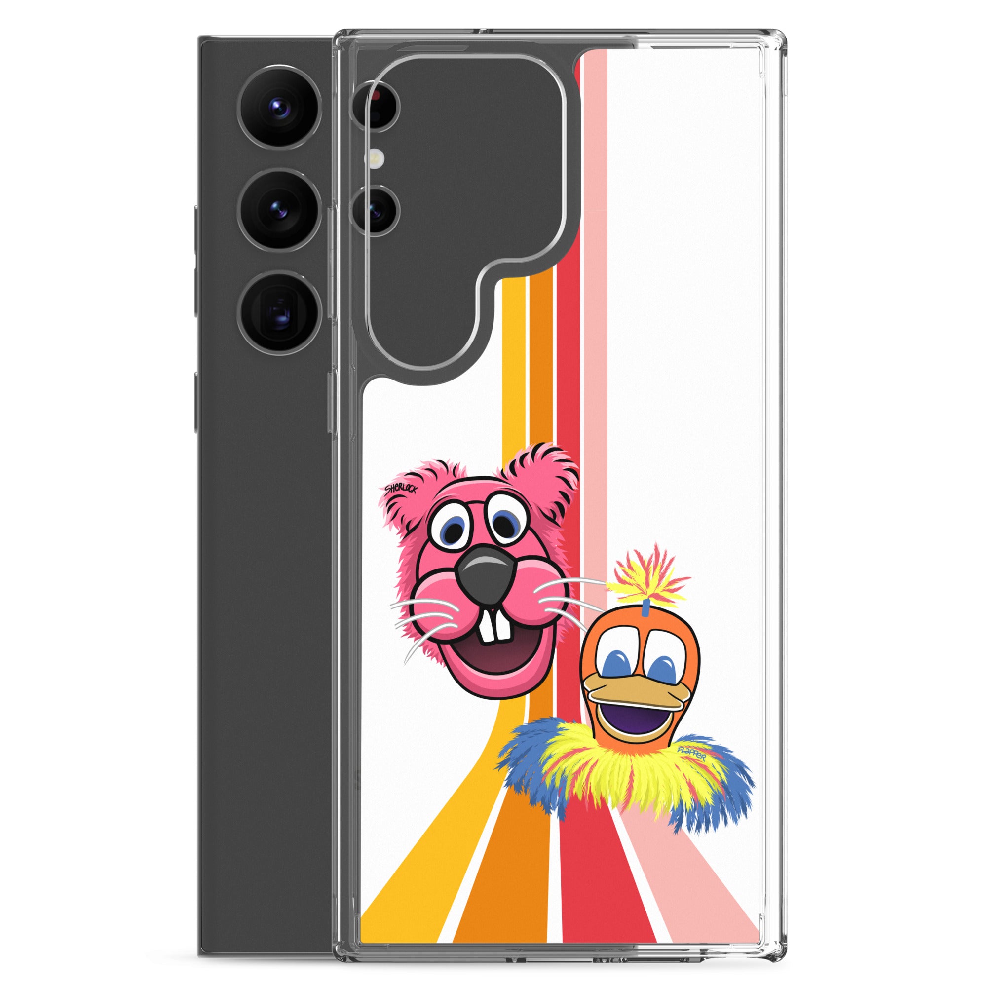 Sherlock & Flapper Samsung Phone Cover, White