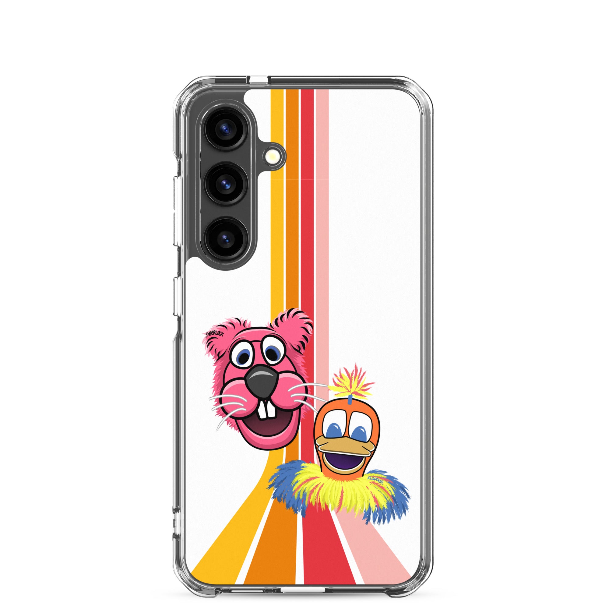 Sherlock & Flapper Samsung Phone Cover, White