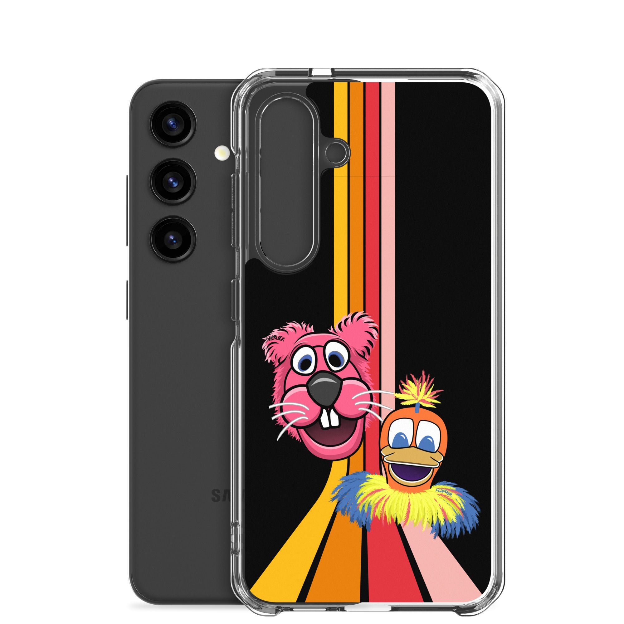 Sherlock & Flapper Samsung Phone Cover, Black