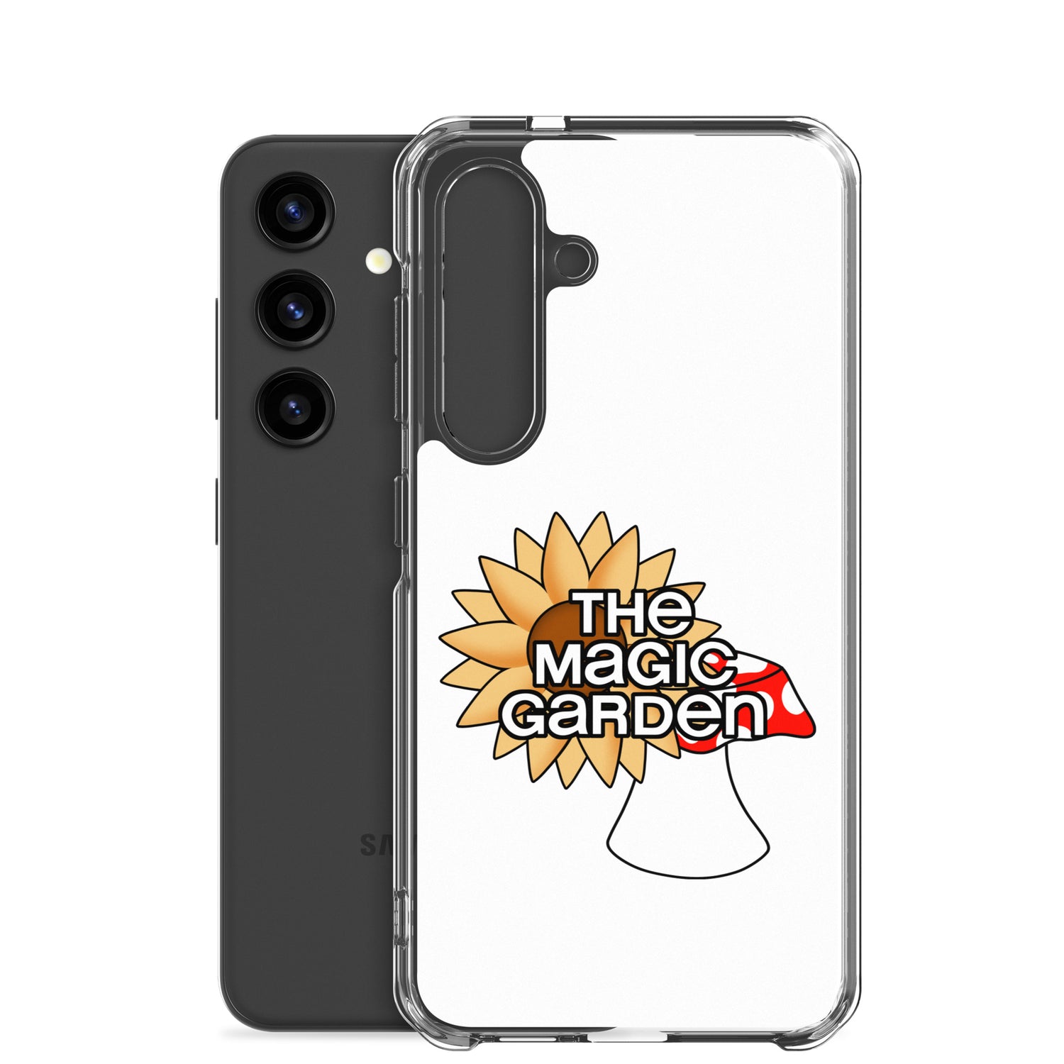 TMG Sunflower & Mushroom Samsung Cover, White