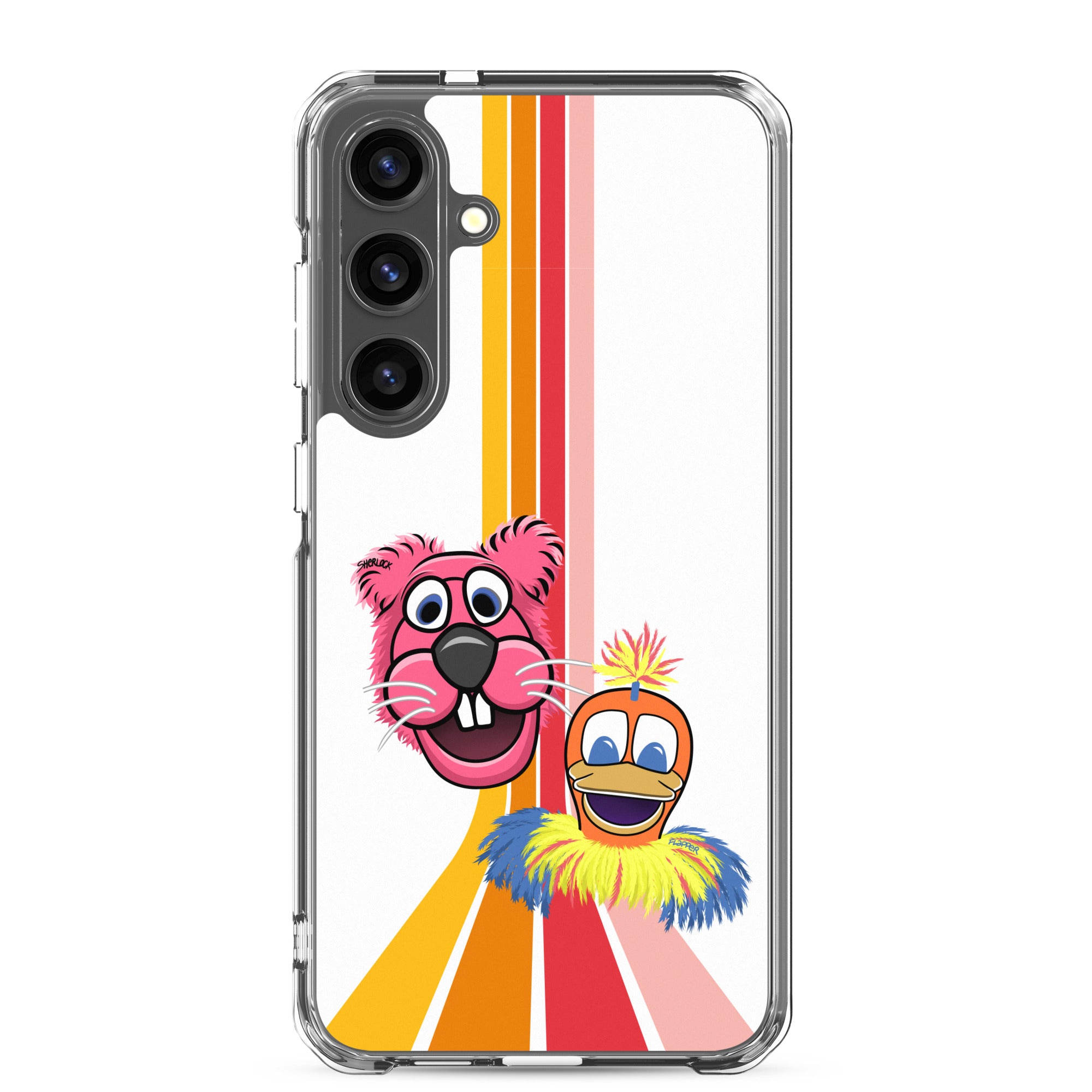 Sherlock & Flapper Samsung Phone Cover, White