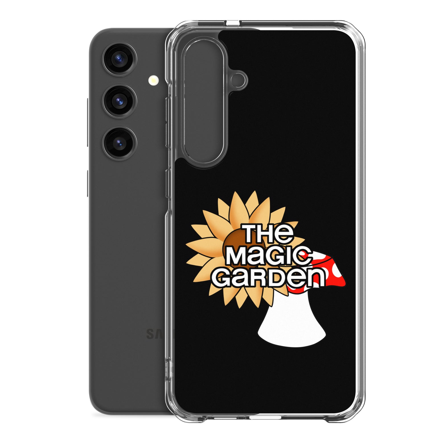 TMG Sunflower & Mushroom Samsung Phone Cover, Black