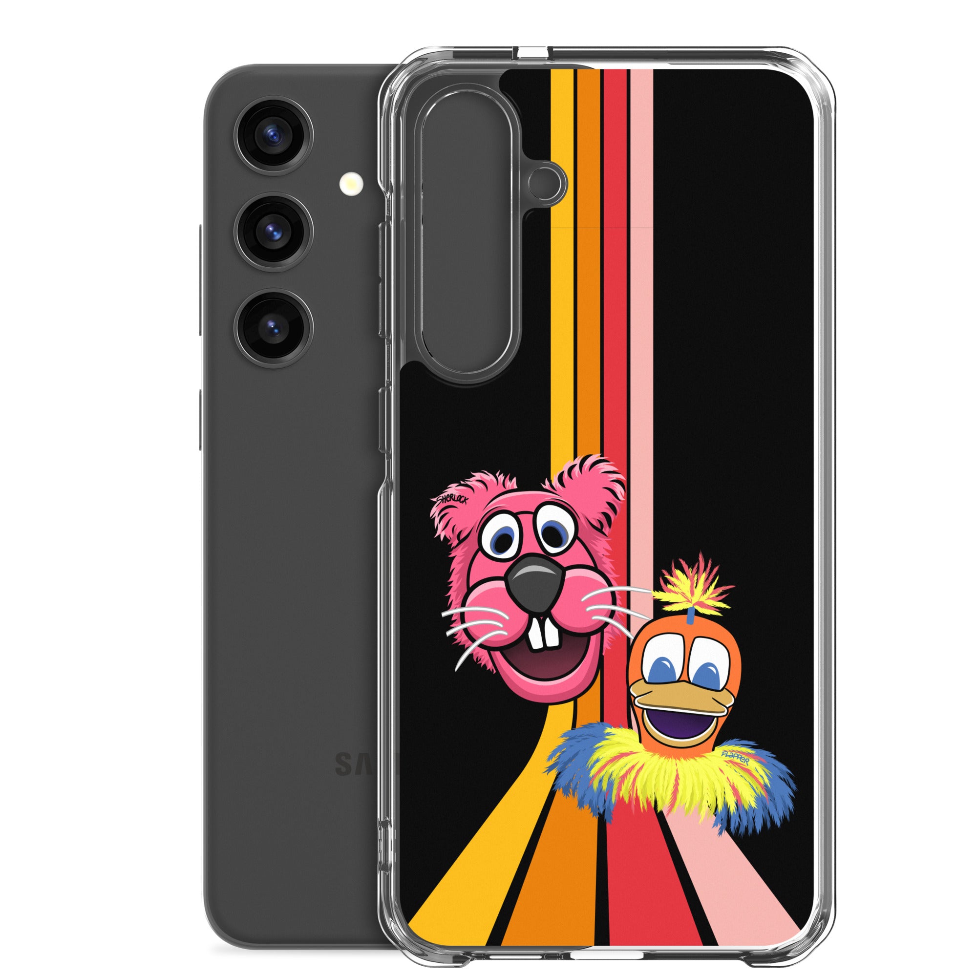 Sherlock & Flapper Samsung Phone Cover, Black