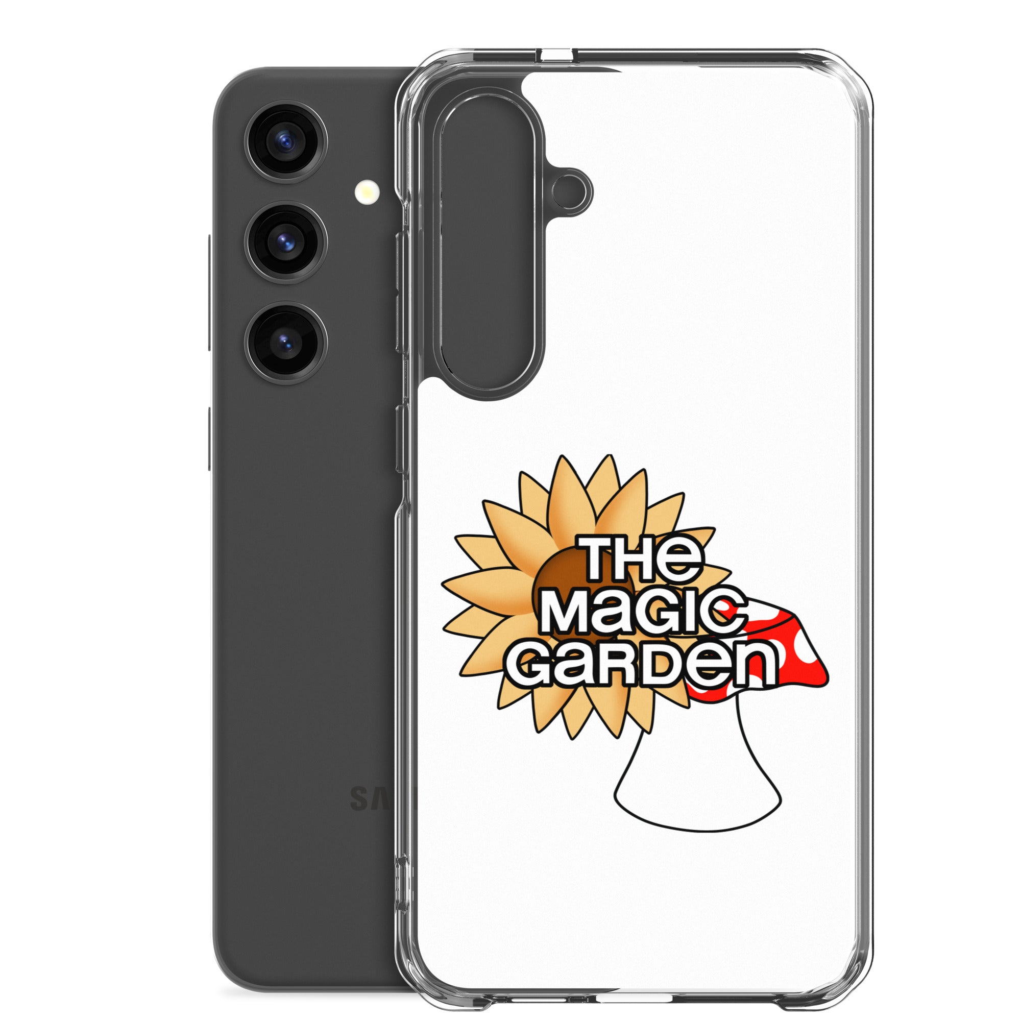 TMG Sunflower & Mushroom Samsung Cover, White