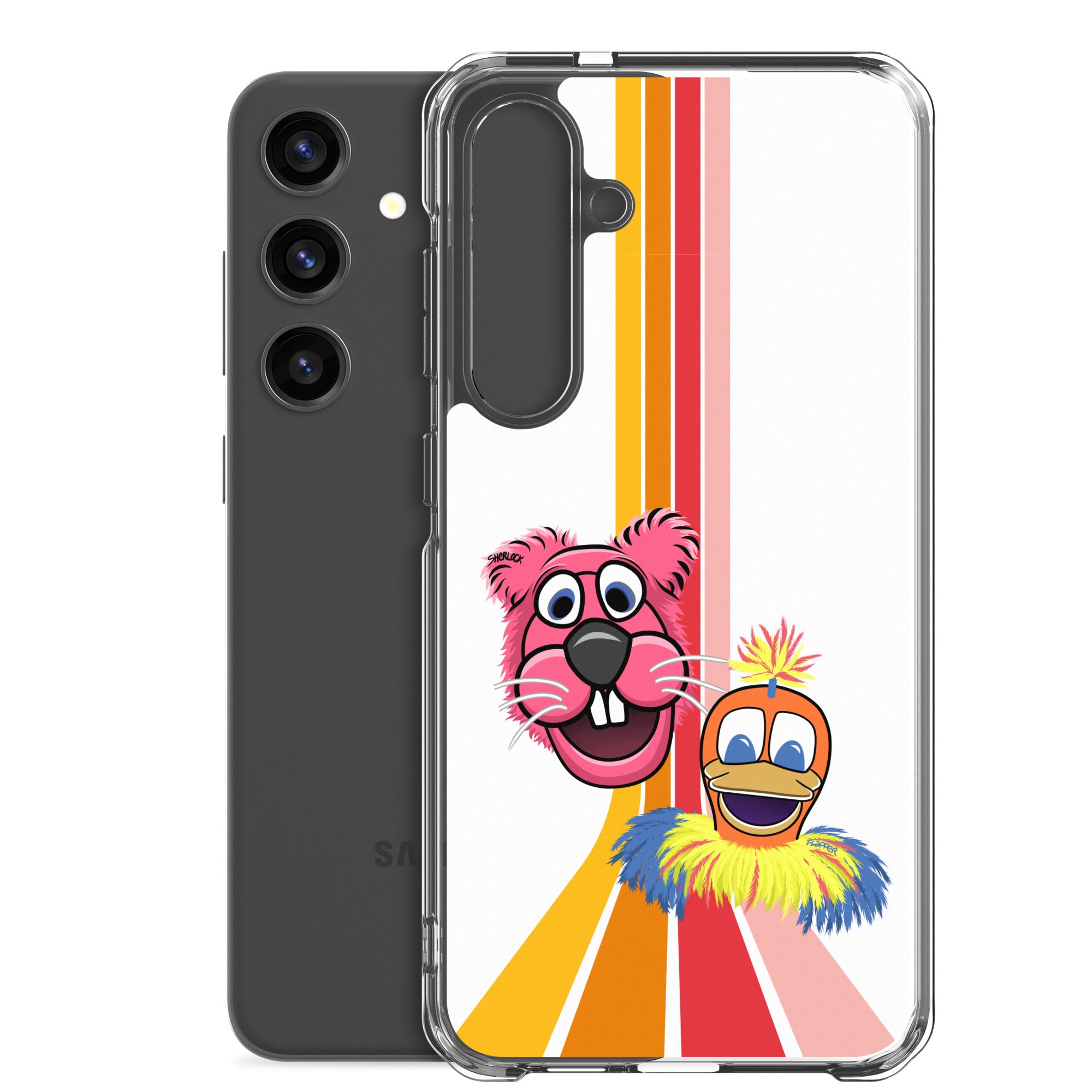 Sherlock & Flapper Samsung Phone Cover, White