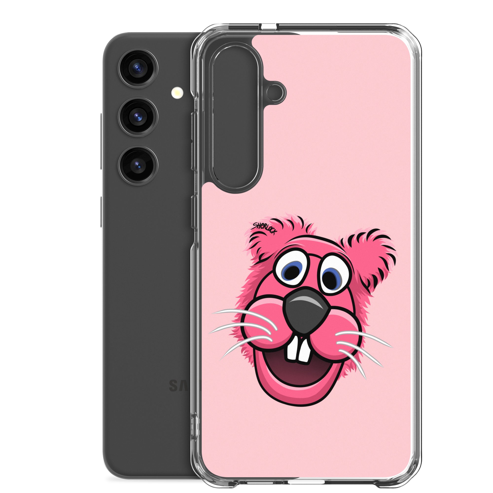 Sherlock The Squirrel Samsung Phone Cover, Pink