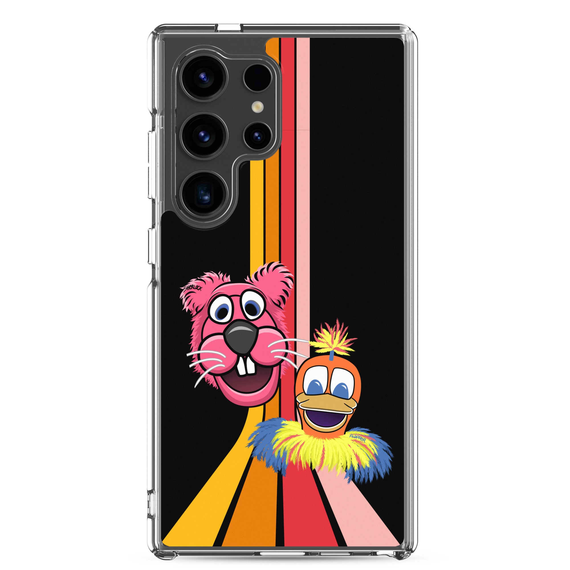 Sherlock & Flapper Samsung Phone Cover, Black