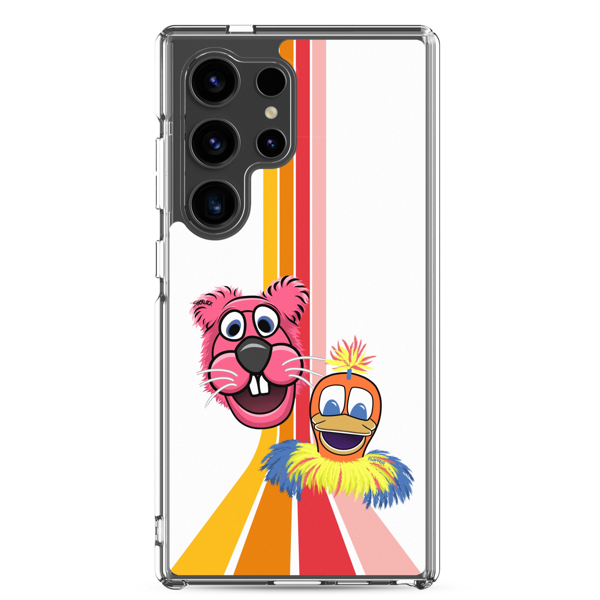 Sherlock & Flapper Samsung Phone Cover, White