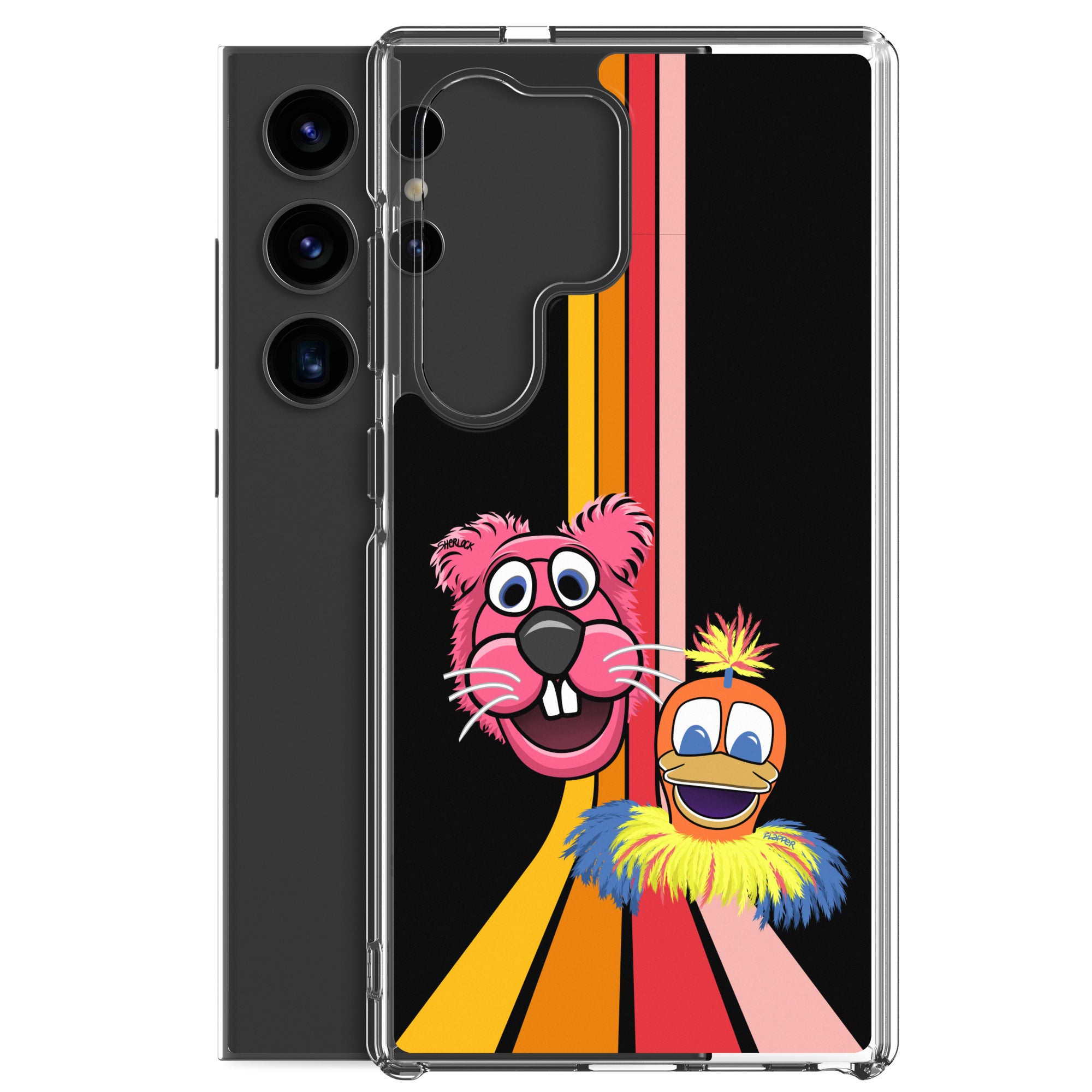 Sherlock & Flapper Samsung Phone Cover, Black