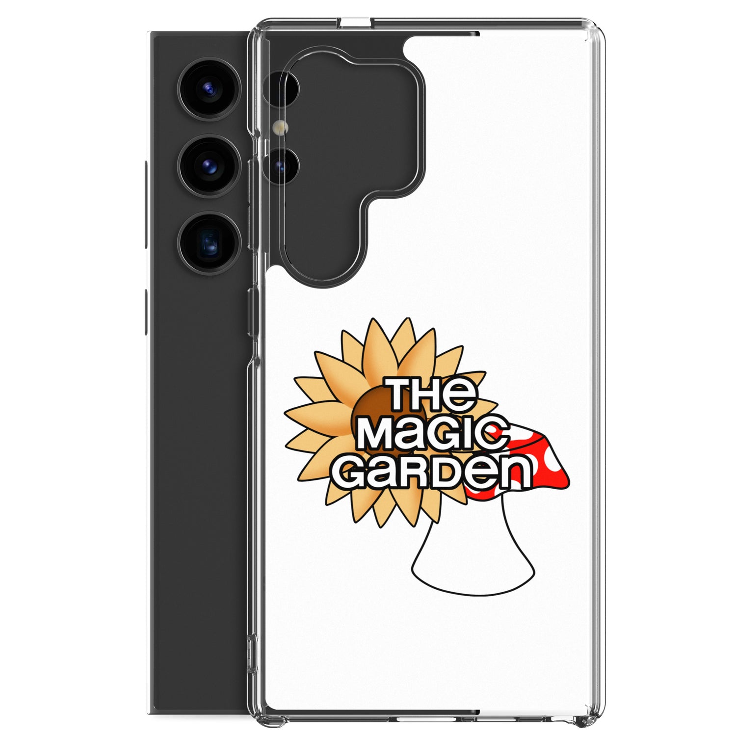 TMG Sunflower & Mushroom Samsung Cover, White