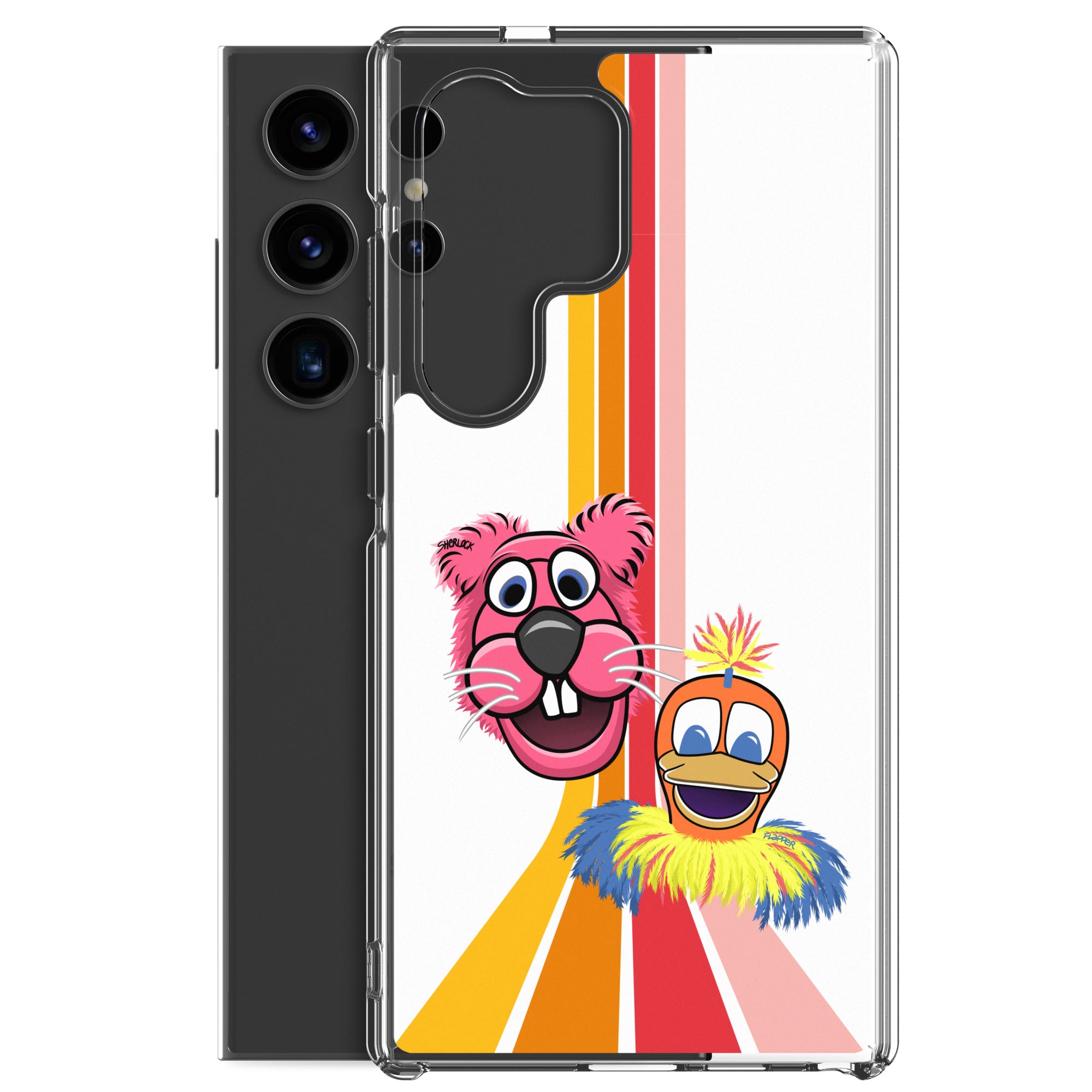 Sherlock & Flapper Samsung Phone Cover, White