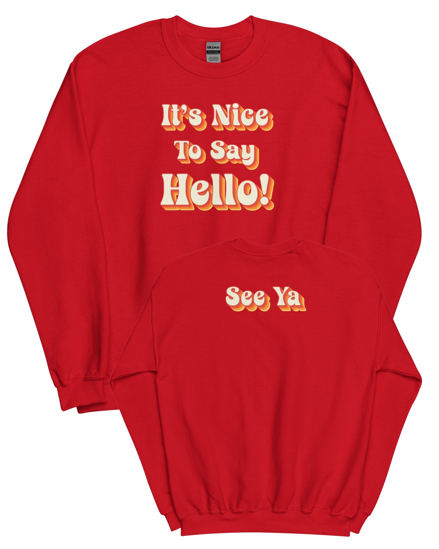 Retro Hello &amp; See Ya Unisex Crewneck