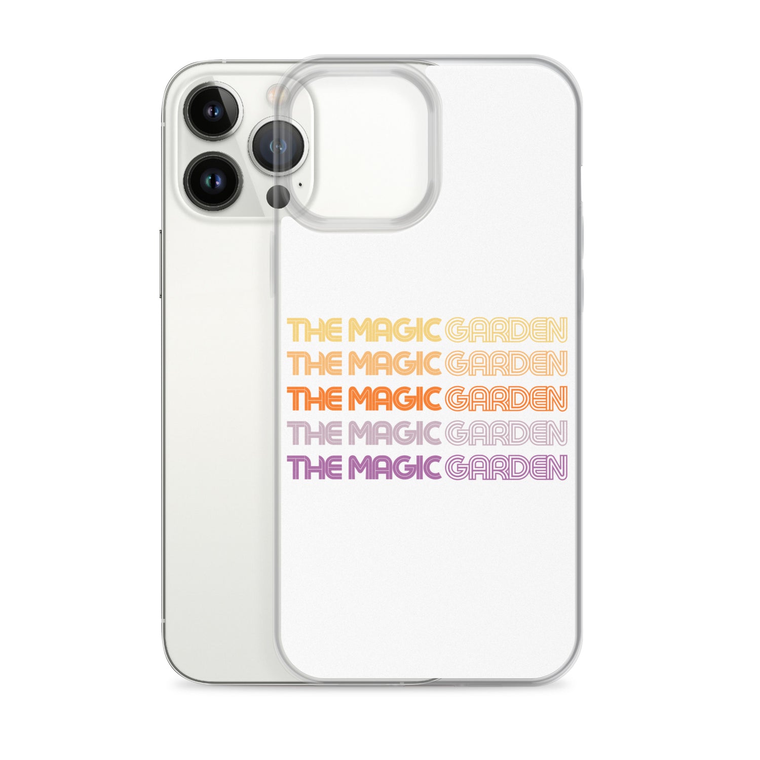 TMG 70s Yellow Rainbow iPhone Cover, White