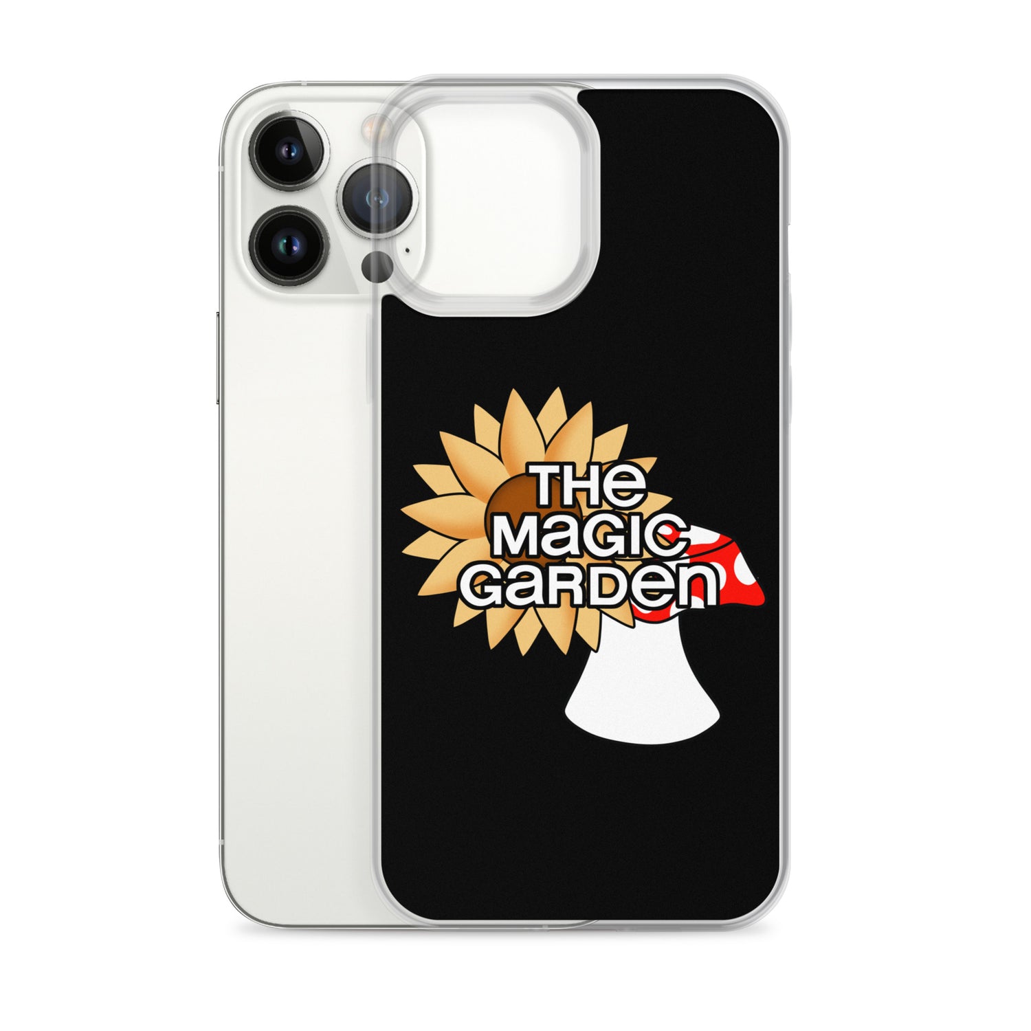 TMG Mushroom &amp; Sunflower iPhone Cover, Black