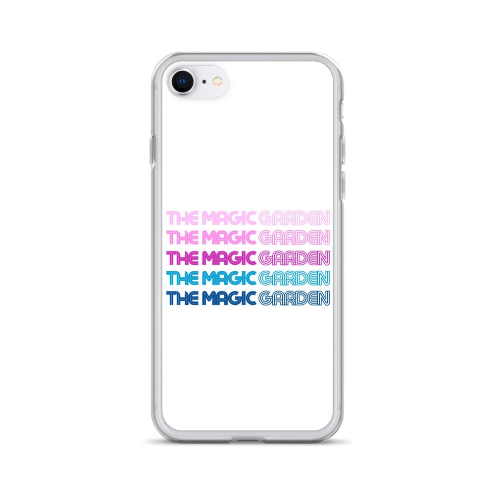 TMG 70s Purple Rainbow iPhone Cover, White