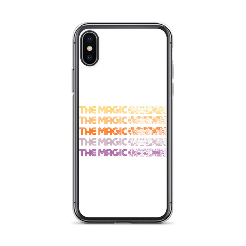 TMG 70s Yellow Rainbow iPhone Cover, White