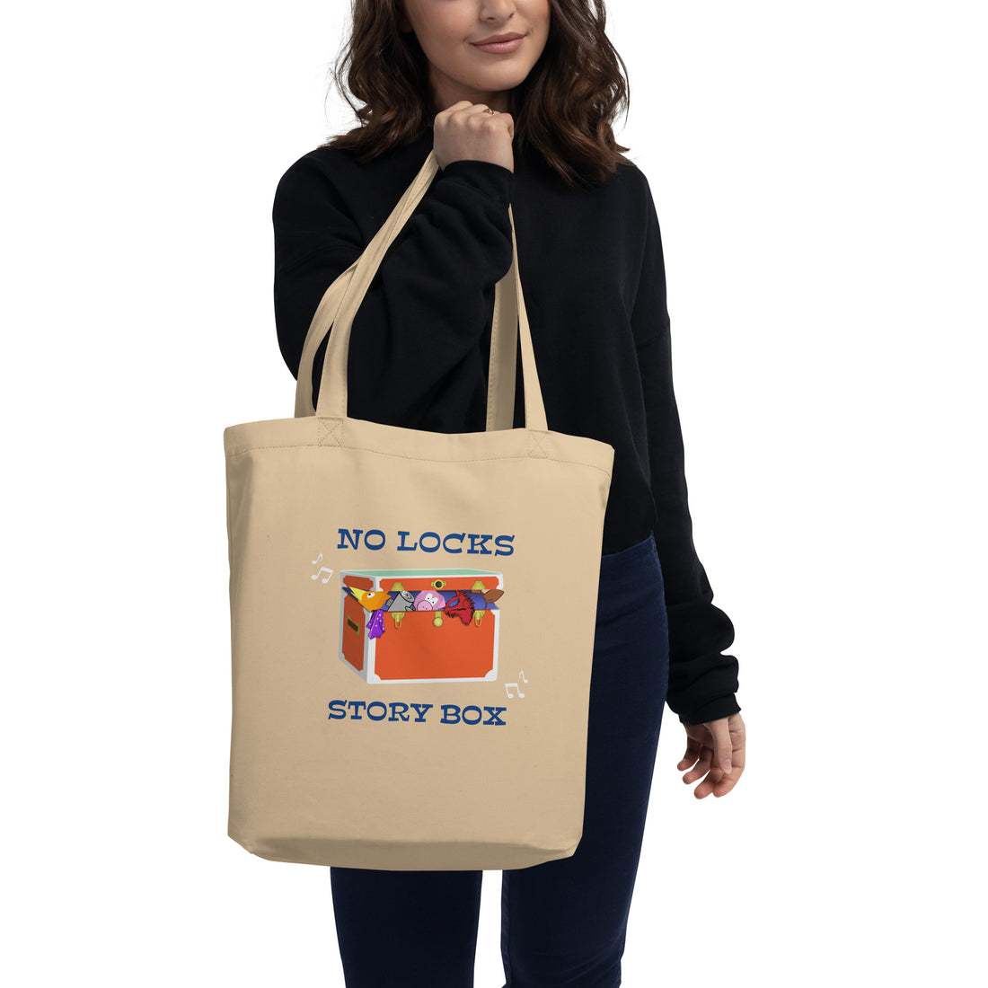 No Locks Story Box Tote Bag